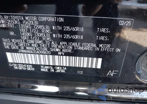 2025 Subaru Solterra Premium z USA, uszkodzony, nr VIN JTMABABA3SA098870